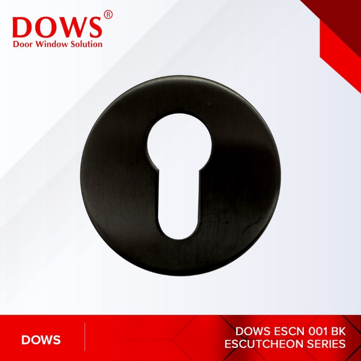 Aksesoris Dows Tutup Kunci Bulat Pintu Kayu Besi Escutcheon ESCN 001BK