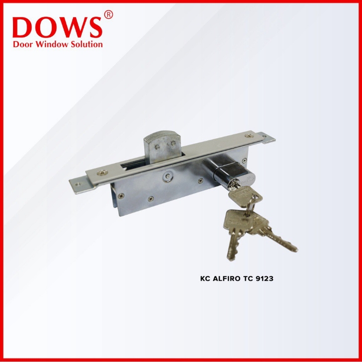 Aksesoris Kunci Pintu Aluminium Kaca Swing Key Silinder Alfiro TC 9123 2