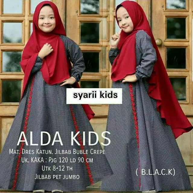 Alda Kids - Gamis Syari Anak Perempuan