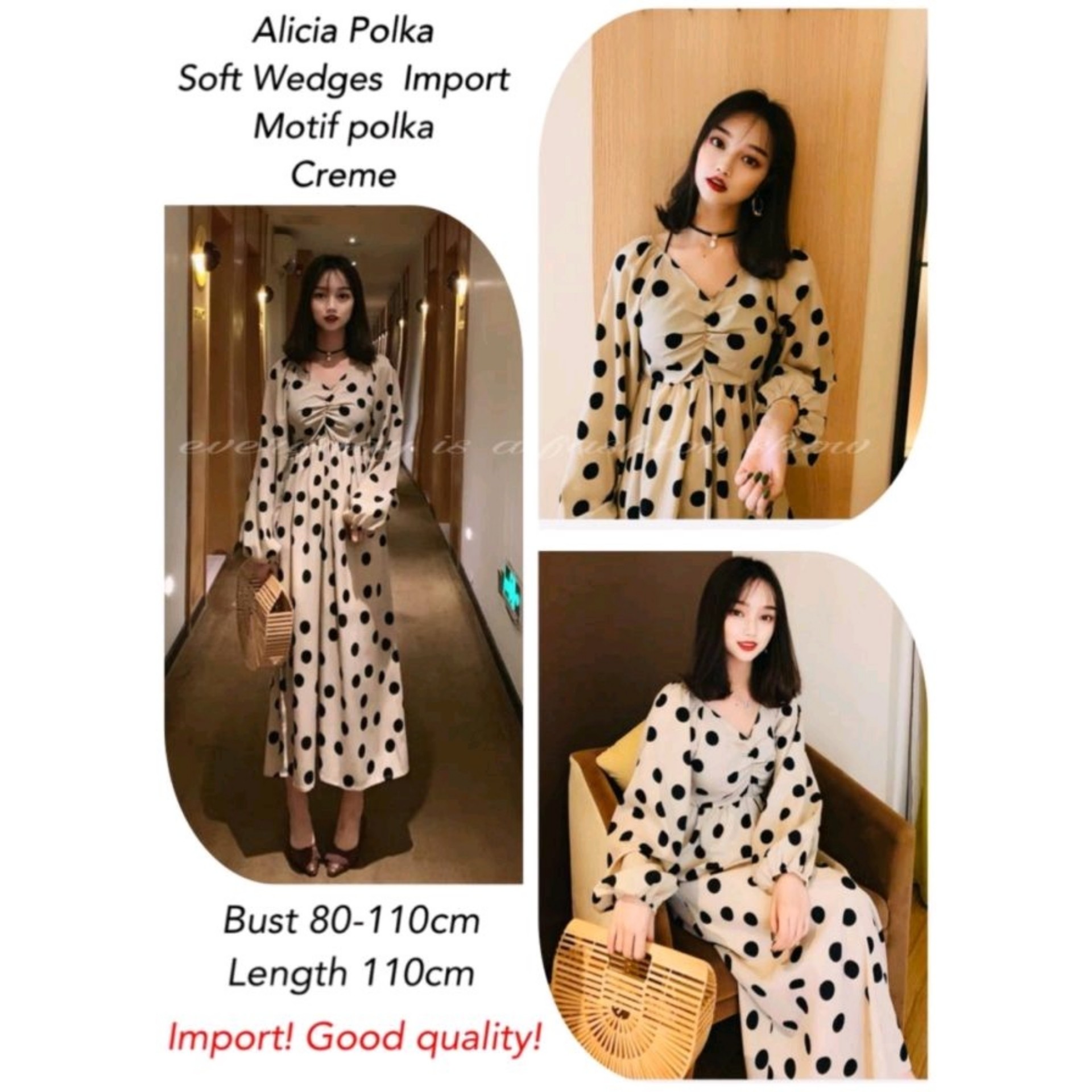 Alicia Dress Maxy Creme Import