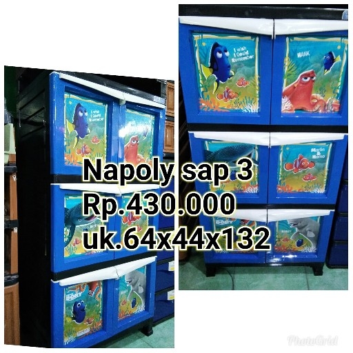 Almari Plastik Napoli-Naiba-Clup B Polos Sap 3