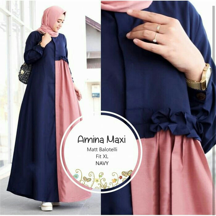 Amina Maxi Navy