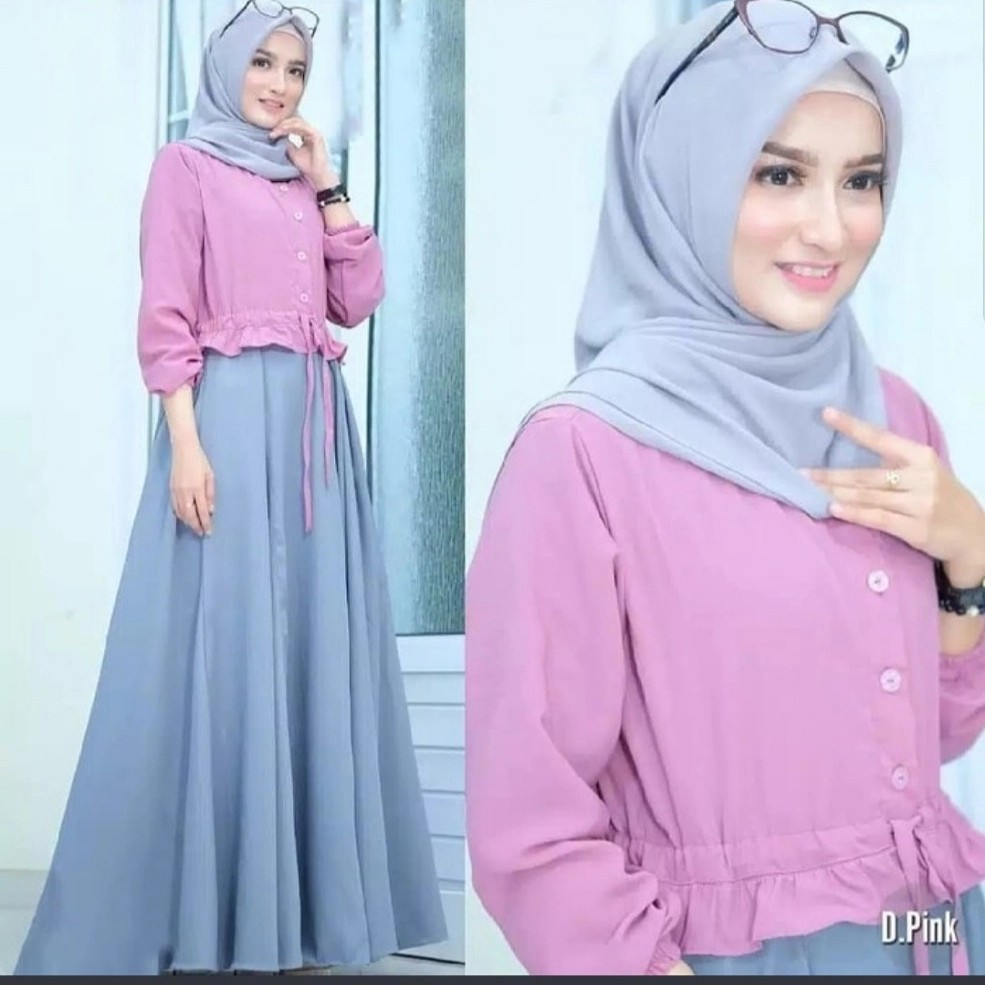Anjani Dress Baju Gamis Pakaian Wanita Fashion Muslim 2