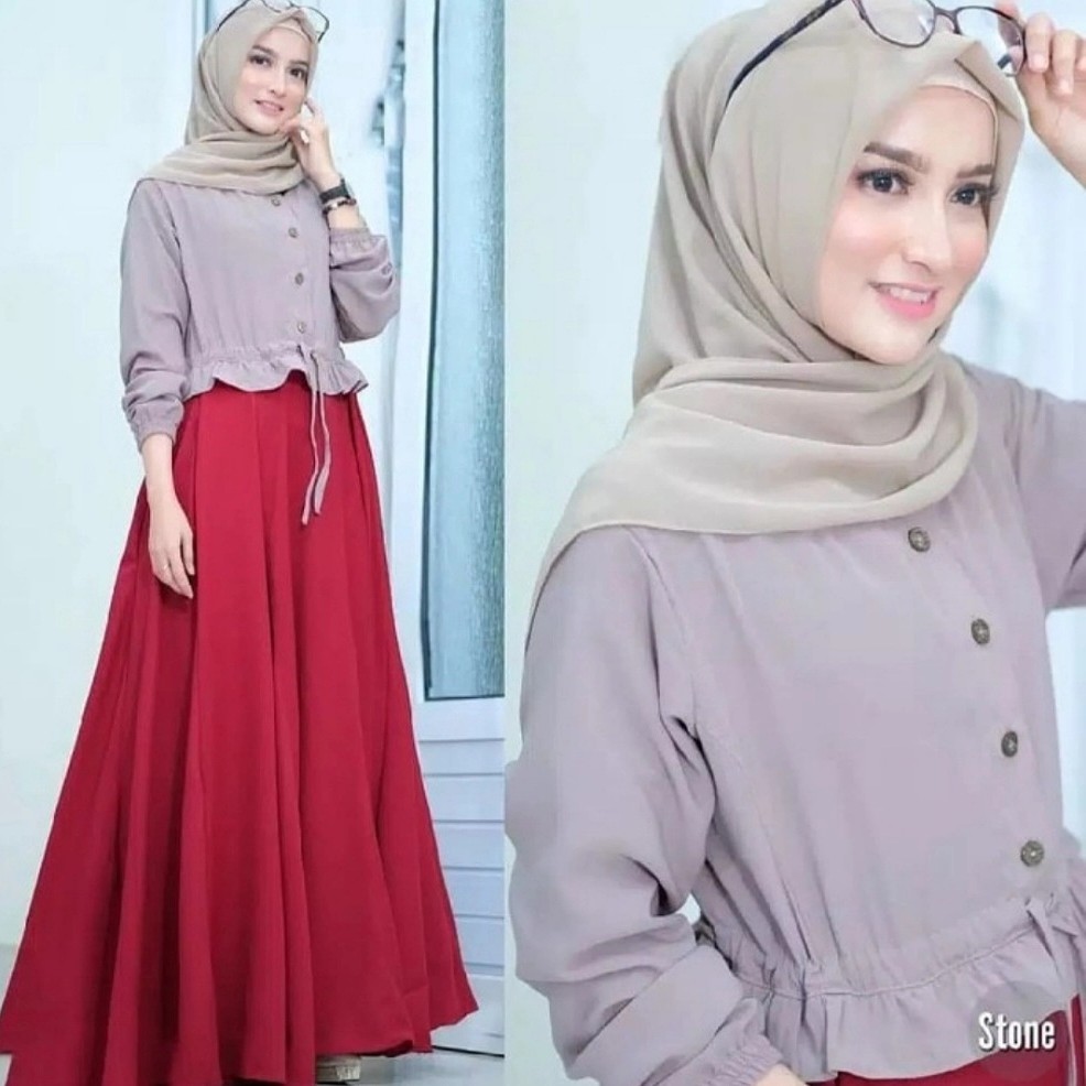 Anjani Dress Baju Gamis Pakaian Wanita Fashion Muslim 3