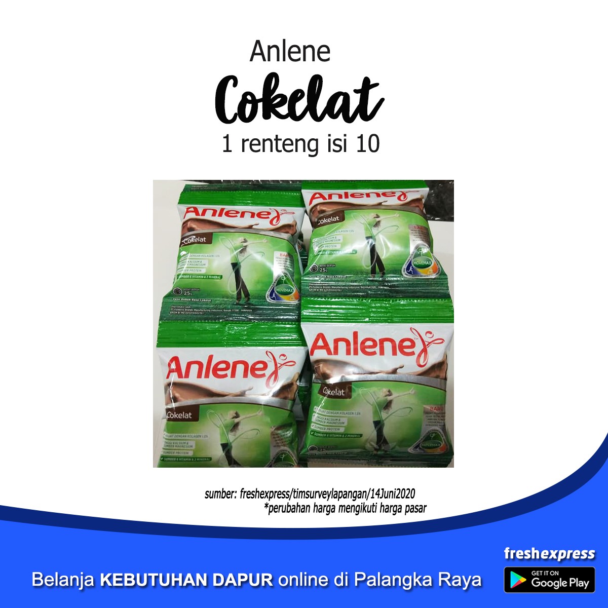 Anlene Coklat Isi 10