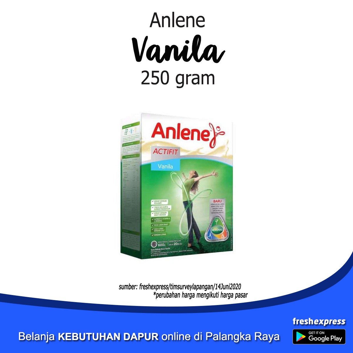 Anlene Vanila 600 Gram