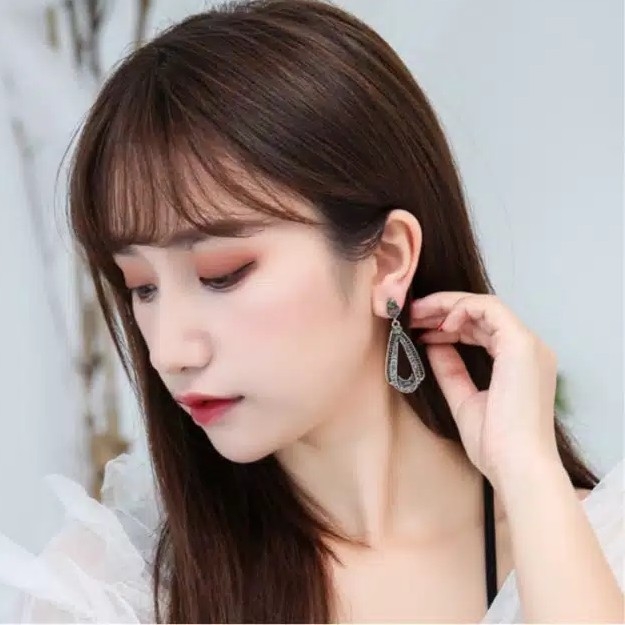 Anting Rumbai Imitasi Mutiara