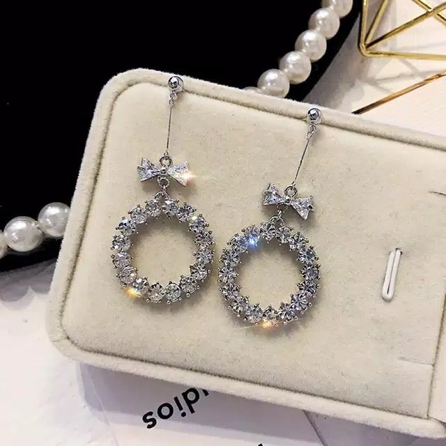 Anting Rumbai Imitasi Mutiara