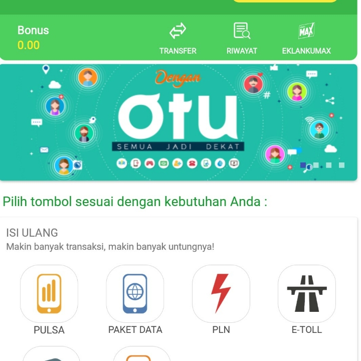Aplikasi Pulsa Dan PPOB OTU Chat
