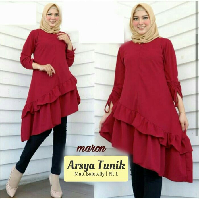 Arsya Tunik Maroon