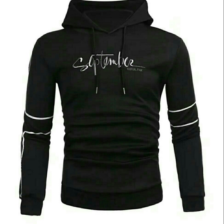 Aty Sweater Hoodie September Hitam