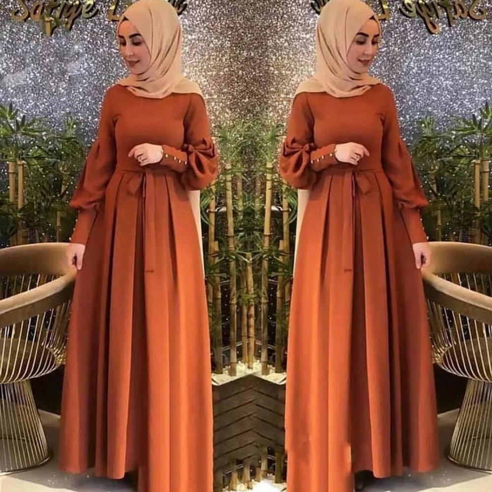Audy Maxi Baju Gamis Pakaian Wanita Dress Fashion Muslim 2
