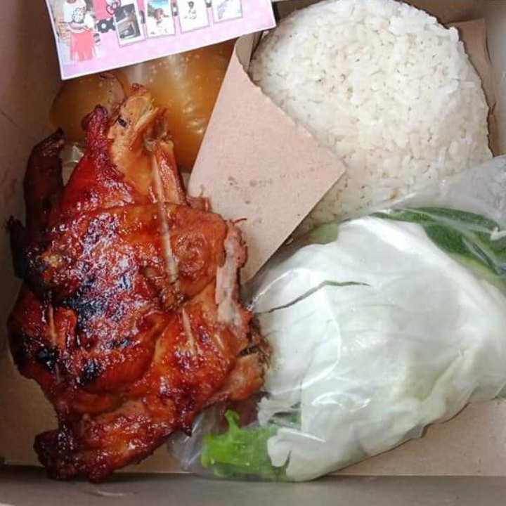 Ayam Bakar Potong Dan Nasi