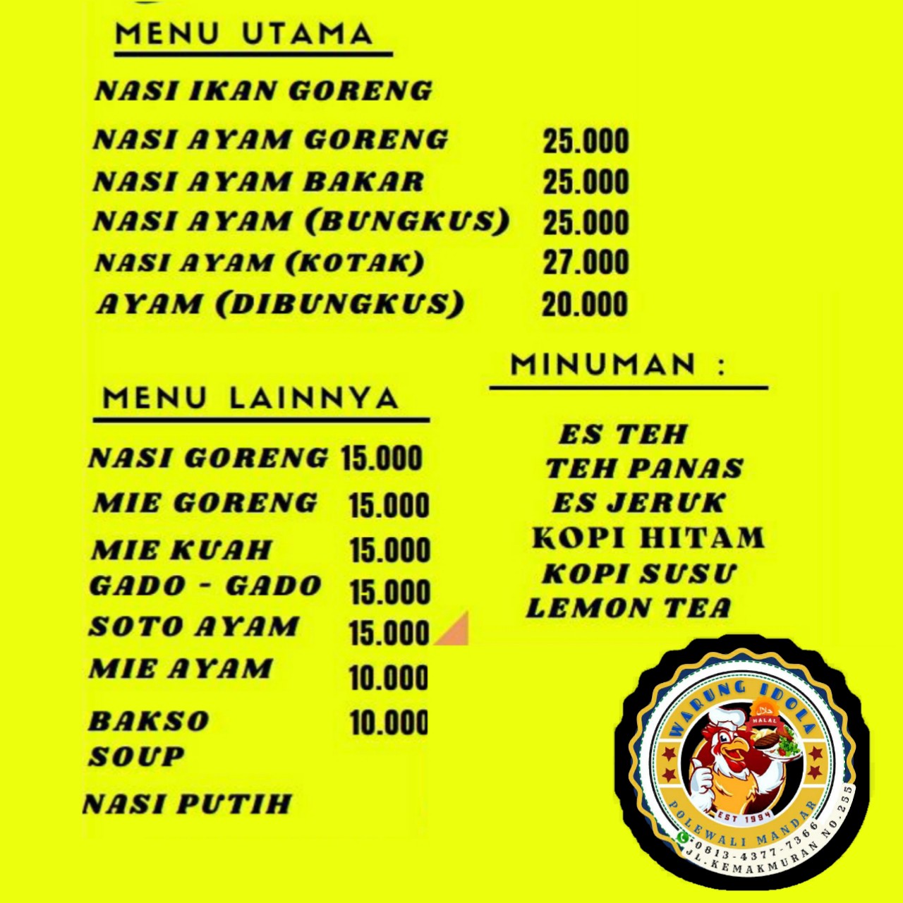Nasi Putih Idola
