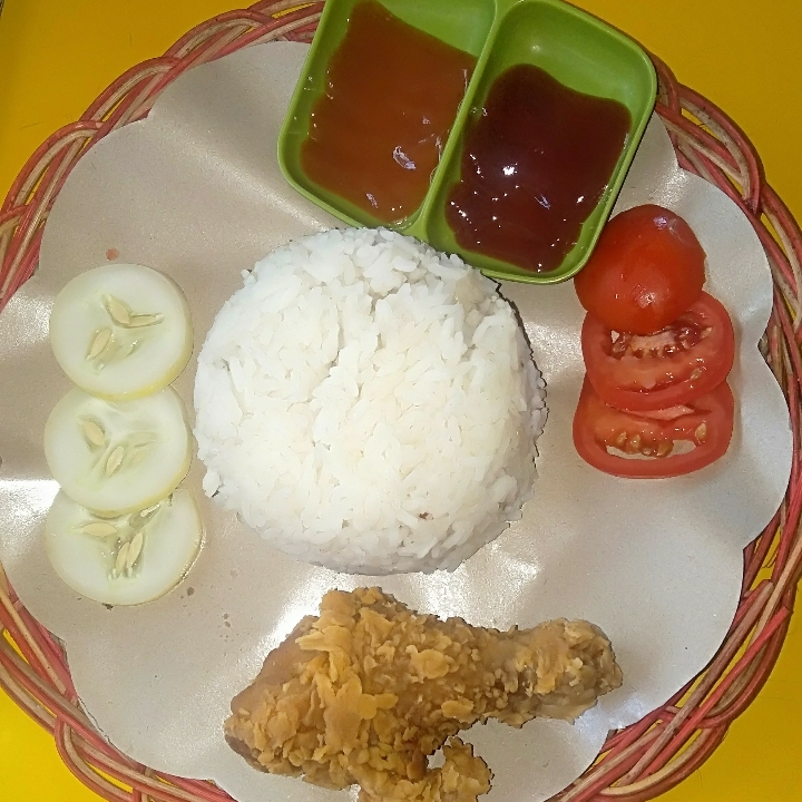 Ayam Crispy Paha Bawah Plus Nasi 