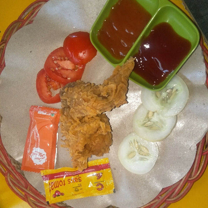 Ayam Crispy Sayap Tanpa Nasi
