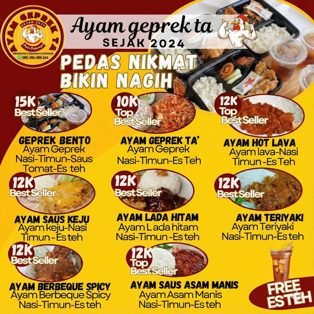 Ayam Geprek Bento