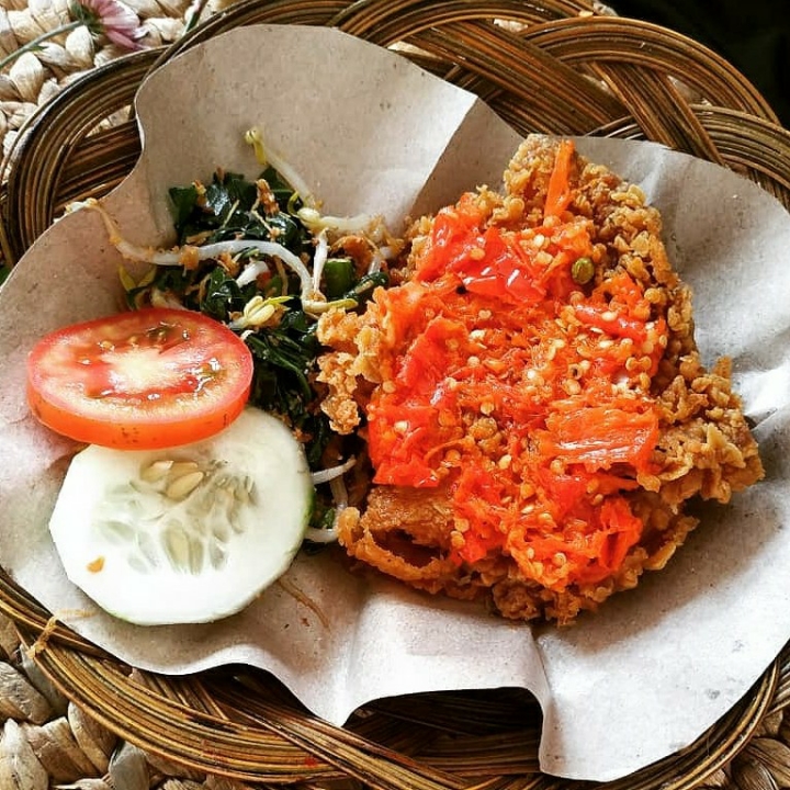 Ayam Geprek Dada Atau Paha Atas Tanpa Nasi