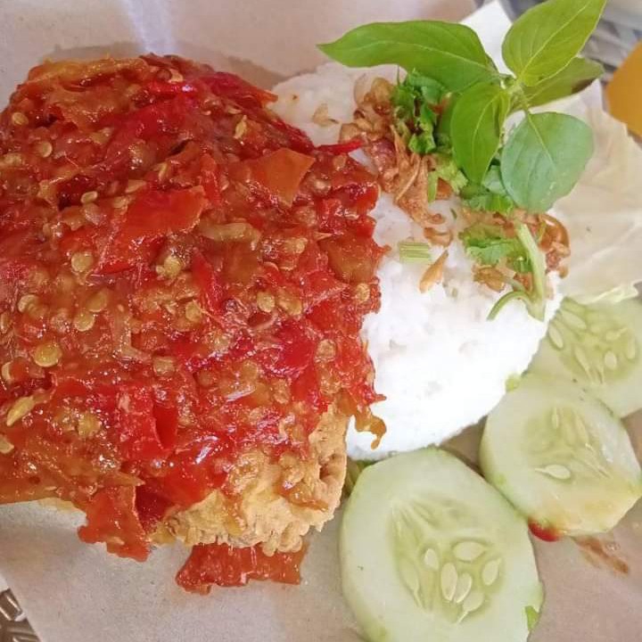Ayam Geprek Khas Kangean 1set Dgn Nasi