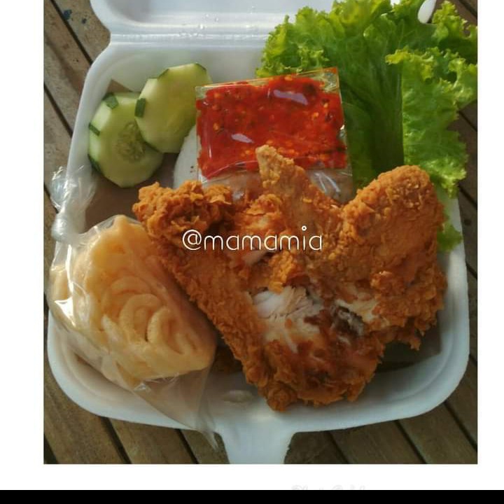 Ayam Geprek Mama Mia Plus Nasi