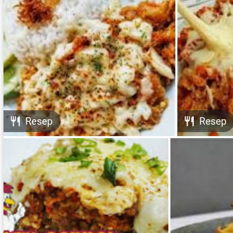 Ayam Geprek Mozarella Nasi