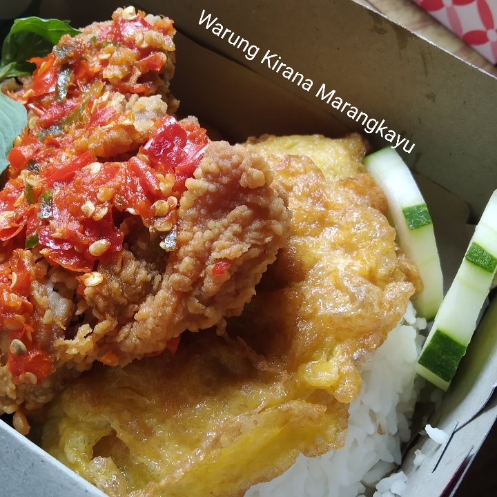 Ayam Geprek Plus Telur Dadar