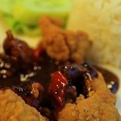 Ayam Geprek Saus Lada Hitam