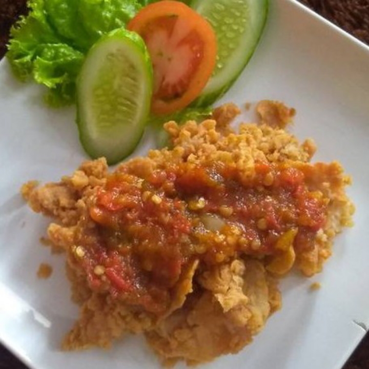 Ayam Geprek Tanpa Nasi