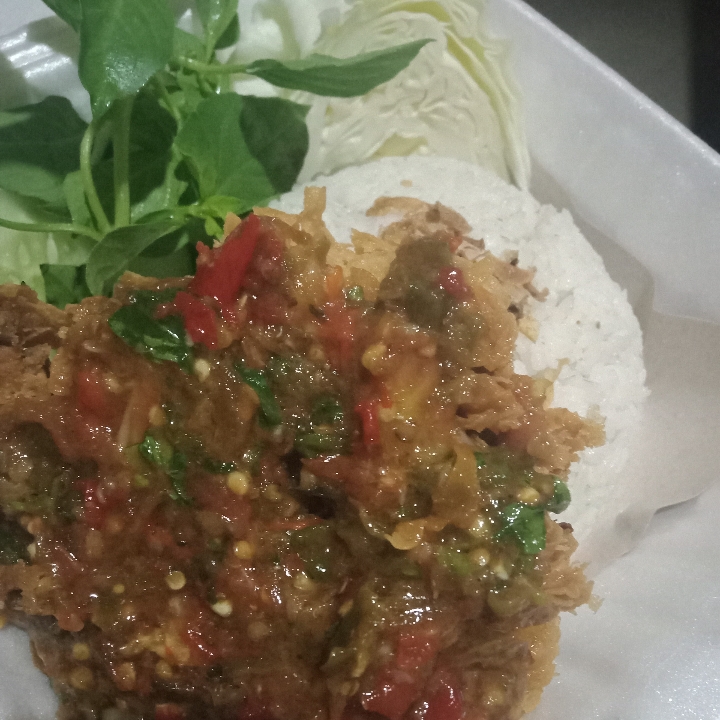Ayam Geprek Tanpa Sayur