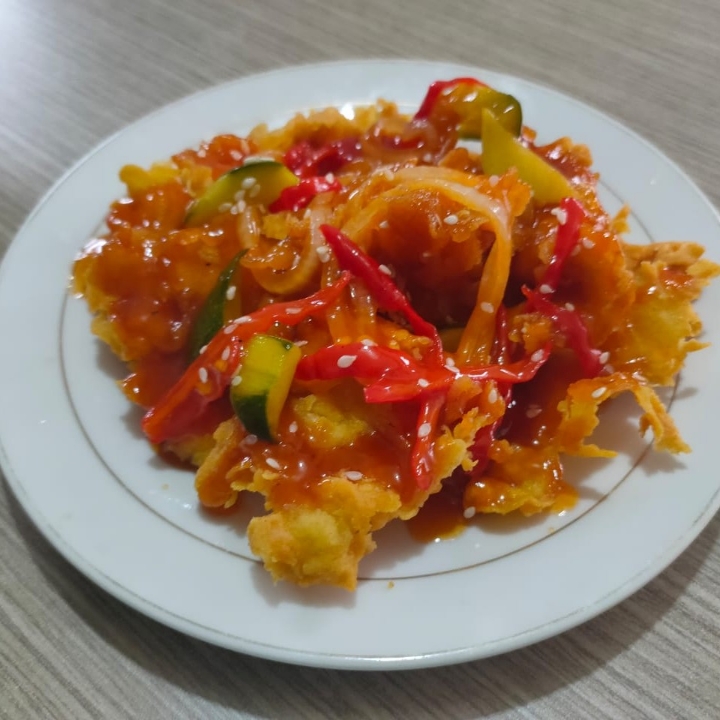 Ayam Gimbal Asam Manis Plus Nasi