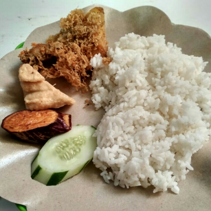 Ayam Goreng Kremes Lalapan Plus Nasi