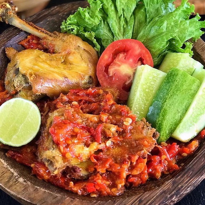 Ayam Penyet Tanpa Nasi