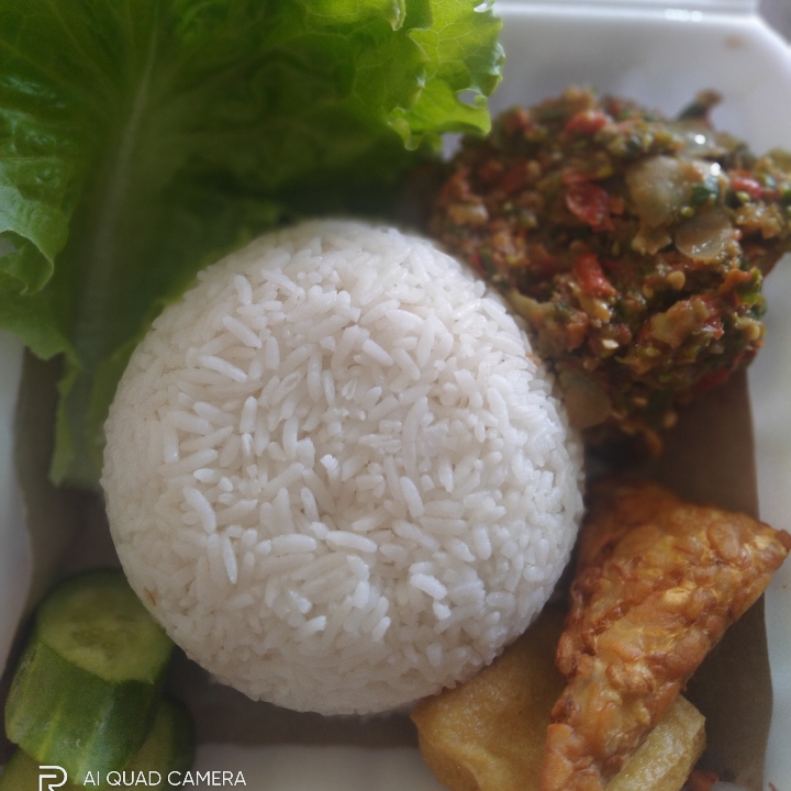 Ayam Penyet Plus Tempe Goreng