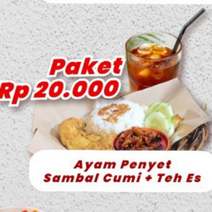 Ayam Penyet Sambal Cumi Dan Es Teh