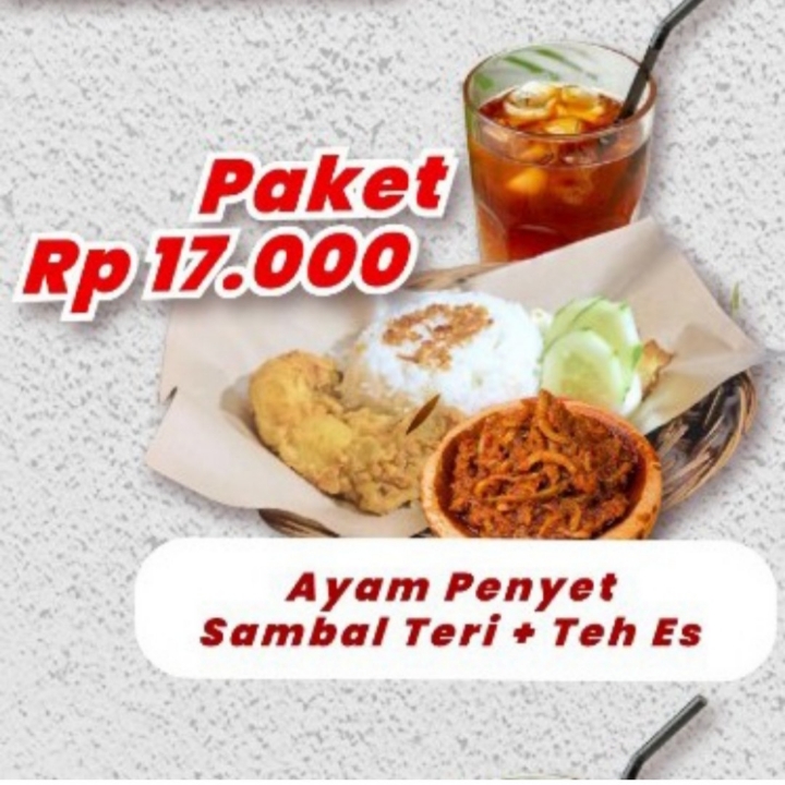 Ayam Penyet Sambal Teri Dan Es Teh