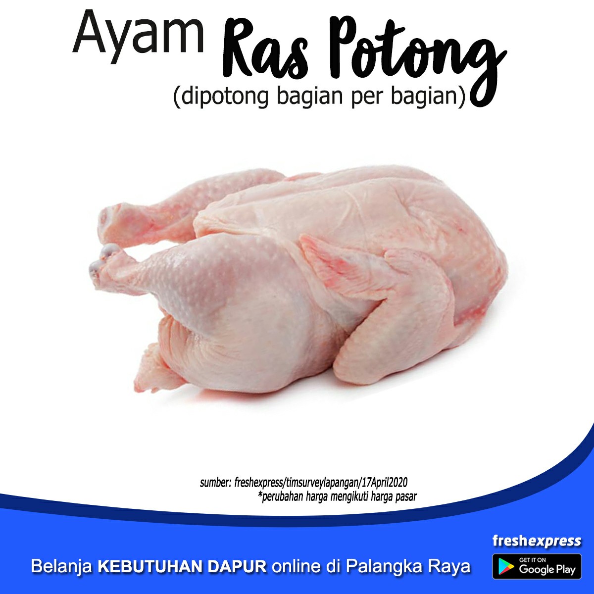 Ayam Ras Potong Campur - Setengah Kg