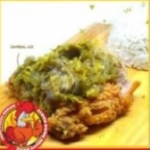 Ayam gepuk sambel ijo