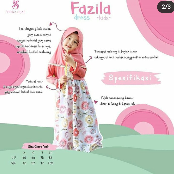 BAJU MUSLIM UK 3-5 MERK FAZILA PER UNIT 2