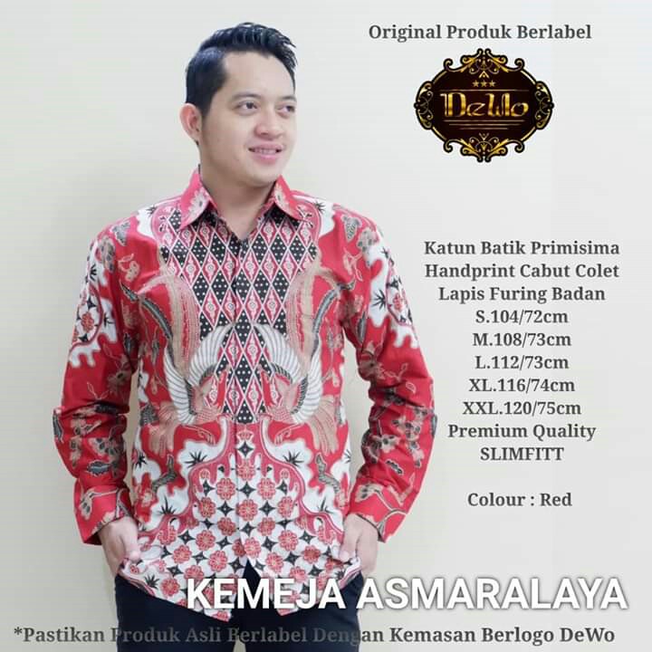 BAJU BATIK LENGAN PANJANG YODHA-SEKAR-YUDHISTIRA MERK DEWO PER UNI