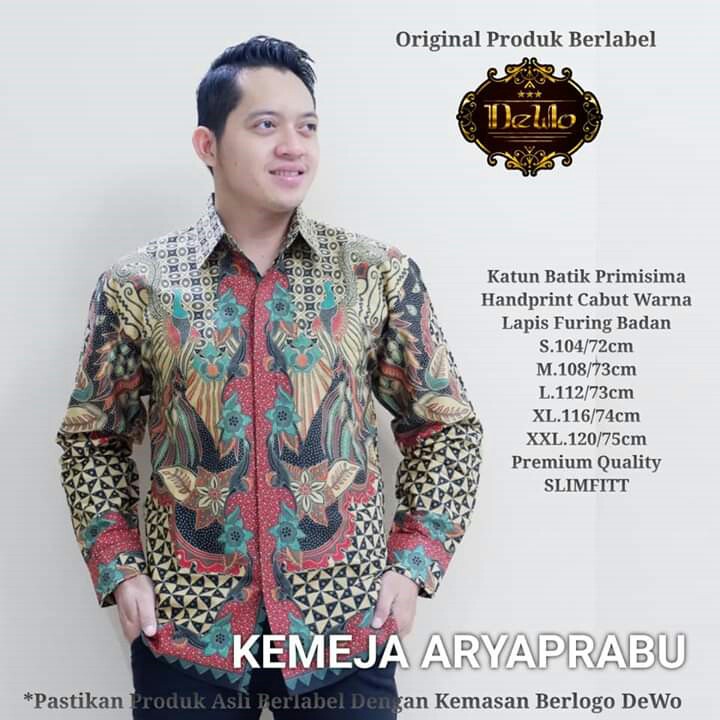 BAJU BATIK LENGAN PANJANG MAHADEWA-ARYAPRABU-ELANG MERK DEWO PER UN 2