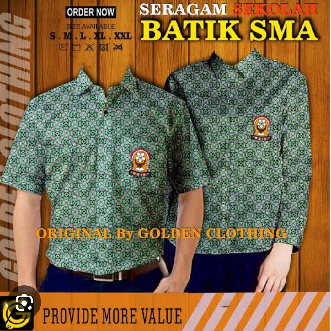 BAJU BATIK SATU STEL utk SMA 2