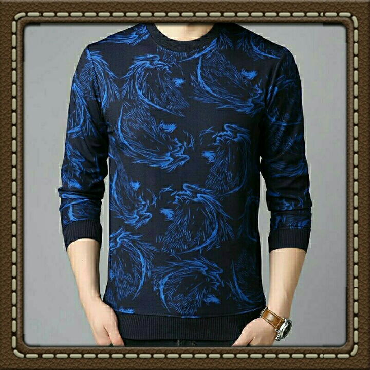 BAJU DOBBY NAVY BIRU