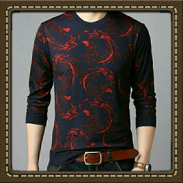 BAJU DOBBY NAVY MERAH