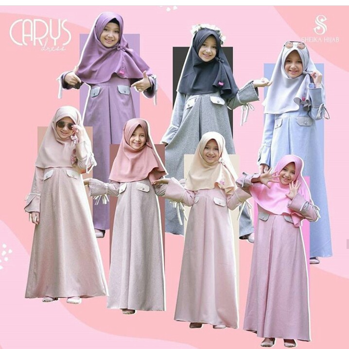 BAJU GAMIS SYAREE UK 3-5 MERK CARYS PER UNIT 3