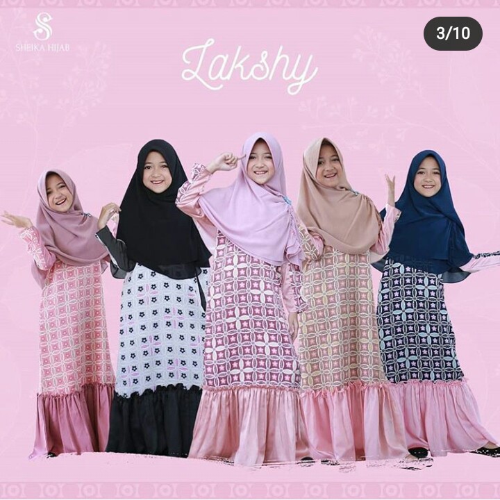 BAJU GAMIS SYAREE UK 7-10 MERK LAKSHY PER UNIT