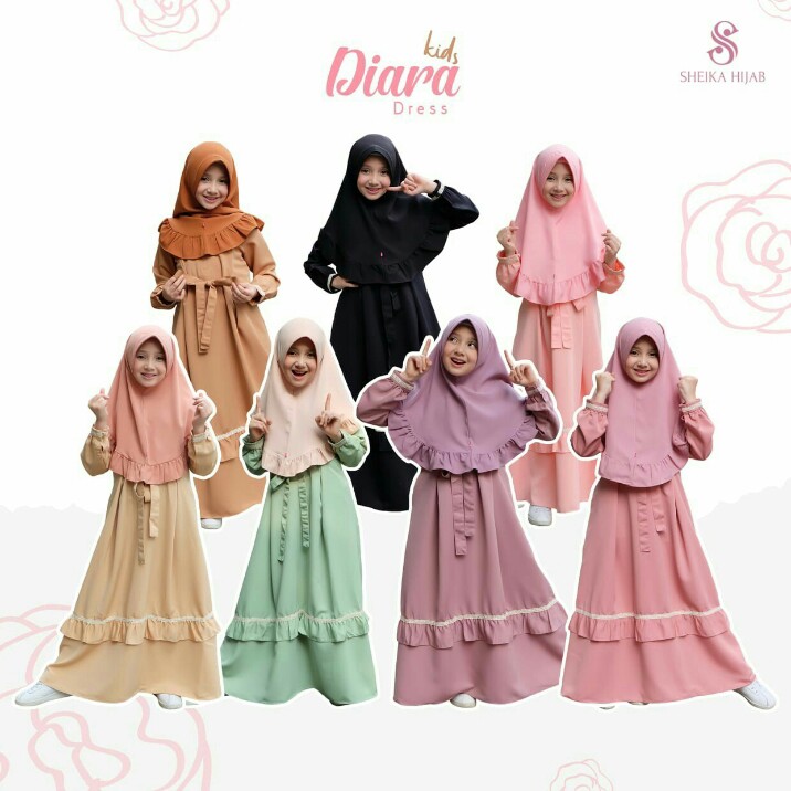 BAJU GAMIS SYAREE UK 3-5-7-10-12 MERK DIARA PER UNIT