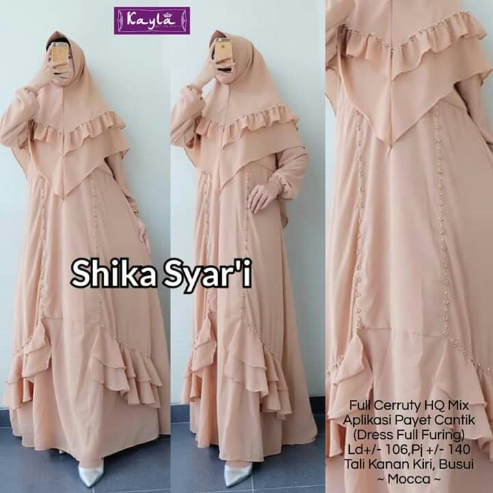 BAJU GAMIS SYAREE POLOS MERK SHIKA PER UNIT 2