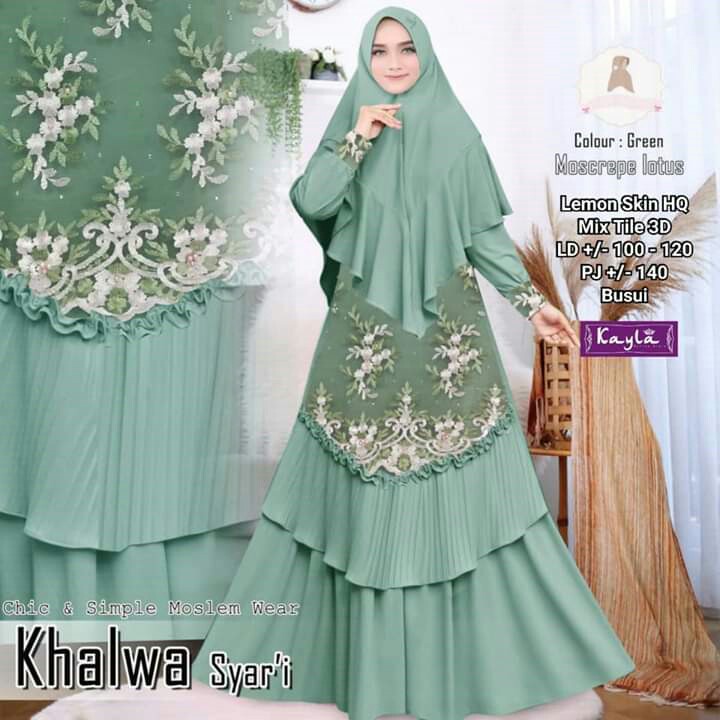 BAJU GAMIS SYAREE RENDA MERK KHALWA PER UNIT 2