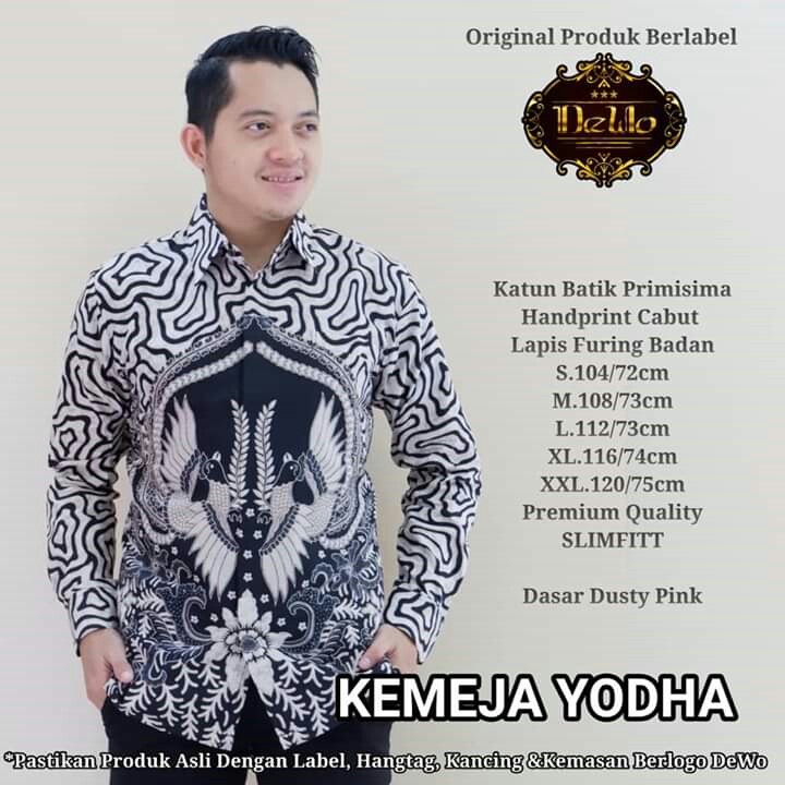 BAJU BATIK LENGAN PANJANG ASMARALAYA-CITRAYODHA-KALINGGA MERK DEWO