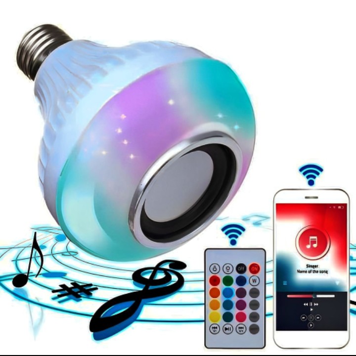 BARU  LAMPU BOHLAM LED RGB SPEAKER BLUETOOTH MUSIK BAYAR DI TEMPAT R